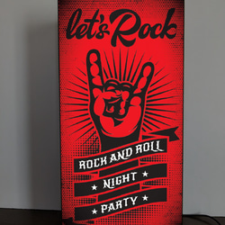 【Lサイズ】ロックンロール ロック ライブハウス BAR パーティー イベント ランプ 看板 置物 雑貨 ライトBOX 2枚目の画像