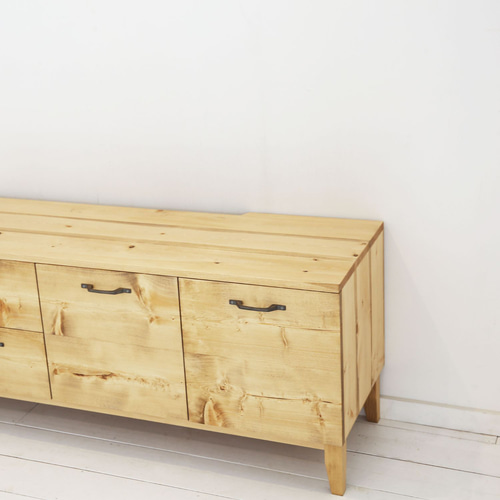 木製 レコード キャビネット 収納付き 送料無料] 無垢 レコードラック レコード収納 サイドボード