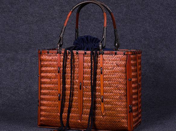 竹かご鞄 竹製品 竹バッグ かごバッグ ハンドバッグ バスケットかご ヴィンテージバンブーバッグ 涼しげ 和風 お着物 
