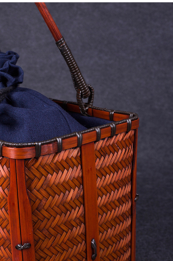 竹かご鞄 竹製品 竹バッグ かごバッグ ハンドバッグ バスケットかご ヴィンテージバンブーバッグ 涼しげ 和風 お着物 