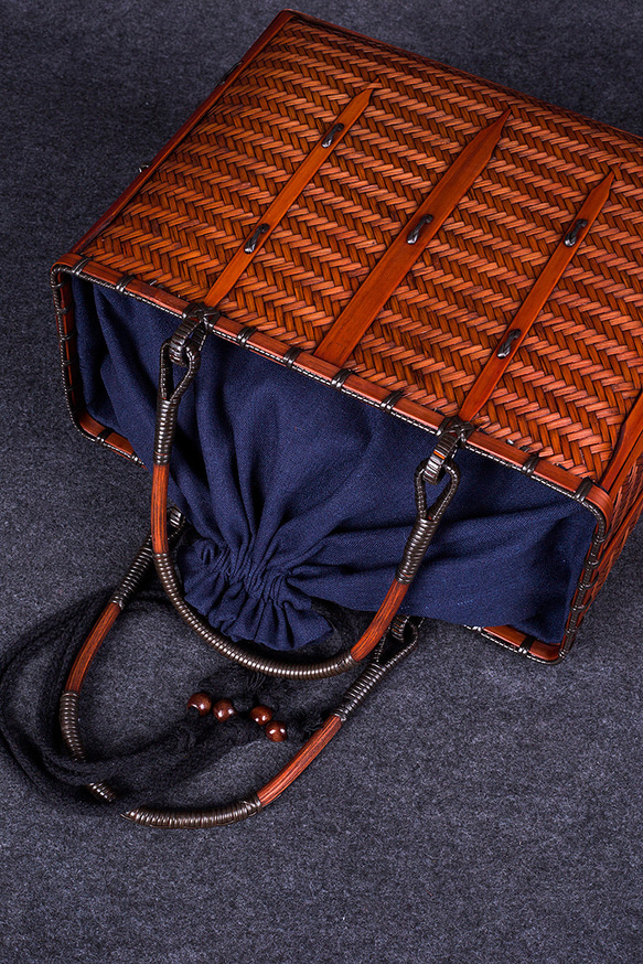 竹かご鞄 竹製品 竹バッグ かごバッグ ハンドバッグ バスケットかご ヴィンテージバンブーバッグ 涼しげ 和風 お着物 