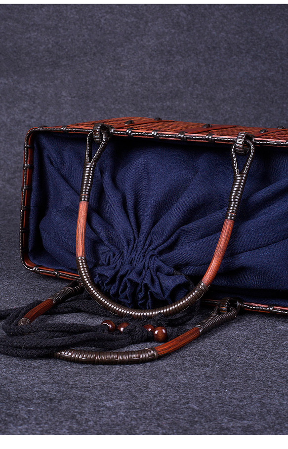 竹かご鞄 竹製品 竹バッグ かごバッグ ハンドバッグ バスケットかご ヴィンテージバンブーバッグ 涼しげ 和風 お着物 