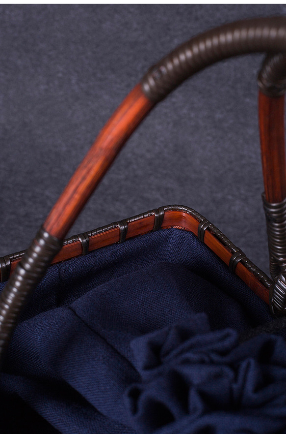 竹かご鞄 竹製品 竹バッグ かごバッグ ハンドバッグ バスケットかご ヴィンテージバンブーバッグ 涼しげ 和風 お着物 