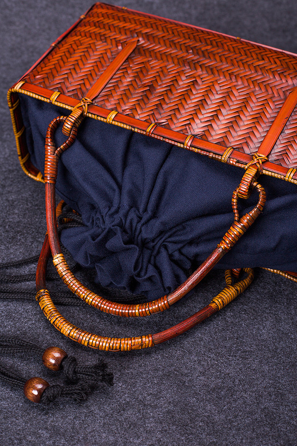 竹かご鞄 竹製品 竹バッグ かごバッグ ハンドバッグ バスケットかご ヴィンテージバンブーバッグ 涼しげ 和風 お着物 