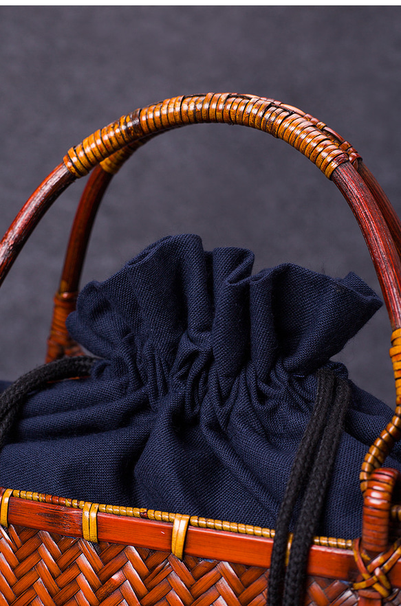 竹かご鞄 竹製品 竹バッグ かごバッグ ハンドバッグ バスケットかご ヴィンテージバンブーバッグ 涼しげ 和風 お着物 