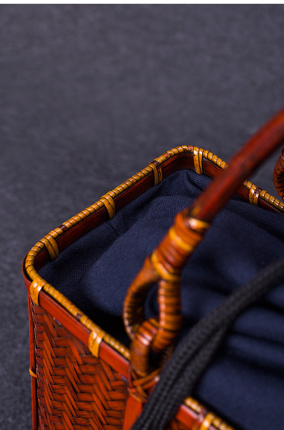 竹かご鞄 竹製品 竹バッグ かごバッグ ハンドバッグ バスケットかご ヴィンテージバンブーバッグ 涼しげ 和風 お着物 