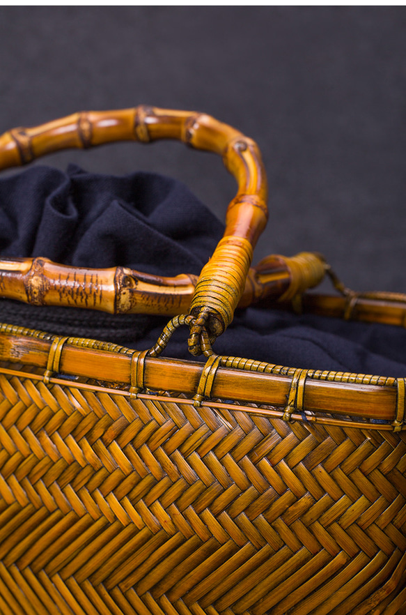 竹かご鞄 竹製品 竹バッグ かごバッグ ハンドバッグ バスケットかご ヴィンテージバンブーバッグ 涼しげ 和風 お着物 竹かご鞄 お着物 KU1693761125(12870円)