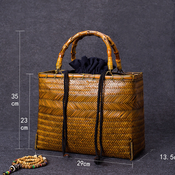 竹かご鞄 竹製品 竹バッグ かごバッグ ハンドバッグ バスケットかご ヴィンテージバンブーバッグ 涼しげ 和風 お着物 竹かご鞄 お着物 KU1693761125(12870円)