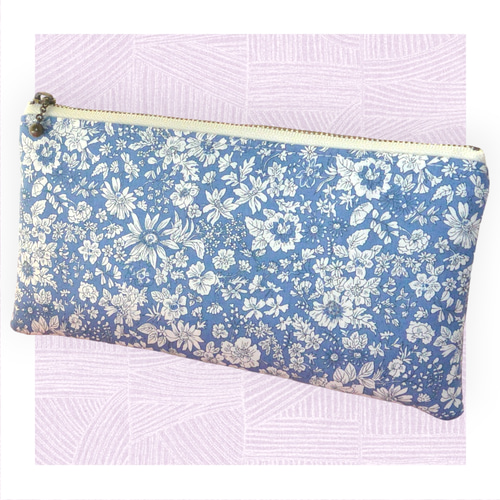 【新品】ANTERINA ネイビー 花柄 長財布 新品】ANTERINA ネイビー 花柄 長財布