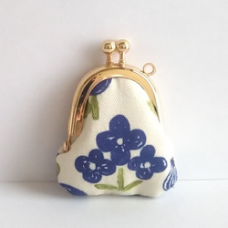 小さいがま口♪豆姫♪小さい財布,小銭入,ポーチ,サコッシュ,clasp,花,クレヨン,flower,crayon 2枚目の画像