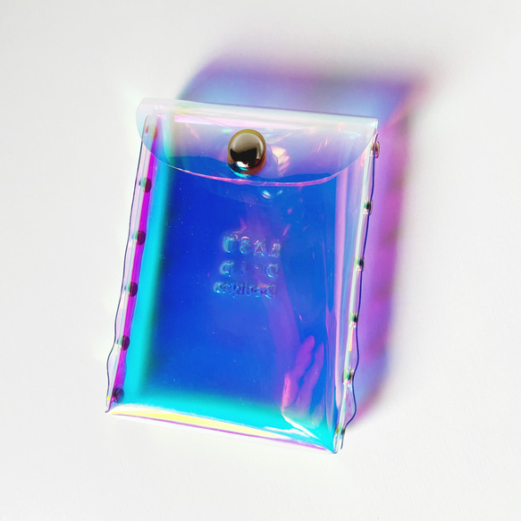 虹色 タバコケース ロング シガレットケース 彩り添えるオーロラPVC 透明 軽量｜acp pst Creema店 1枚目の画像