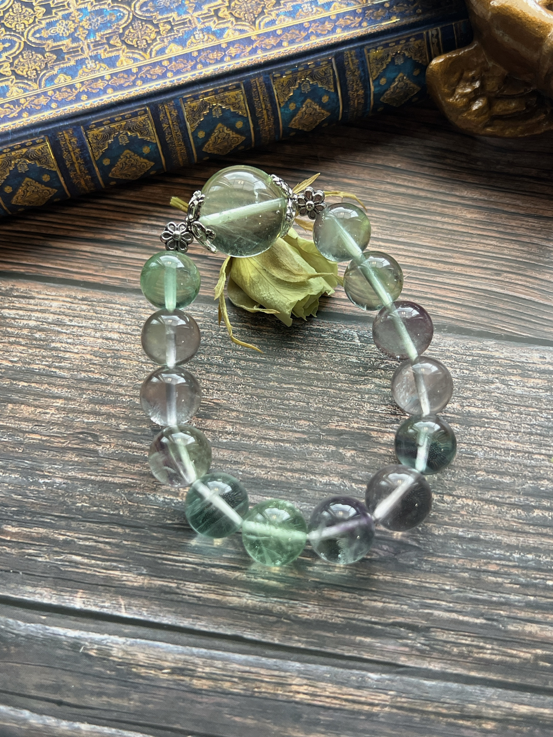 フローライト　蛍石　天然石　ブレスレット