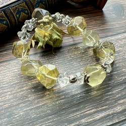 レモンクォーツ　檸檬水晶　天然石　ブレスレット 3枚目の画像