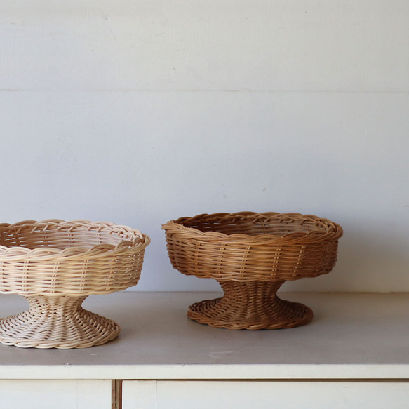 小さなラタンのコンポート フラワーバスケットミニ
