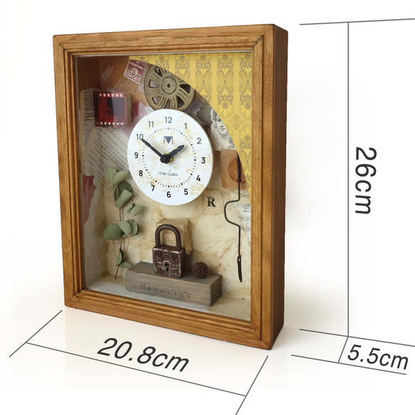 BOX ART CLOCK S002 箱の中の世界、ARTと時を味わい楽しむ時計　インテリア 8枚目の画像