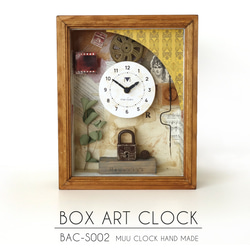 BOX ART CLOCK S002 箱の中の世界、ARTと時を味わい楽しむ時計　インテリア 1枚目の画像