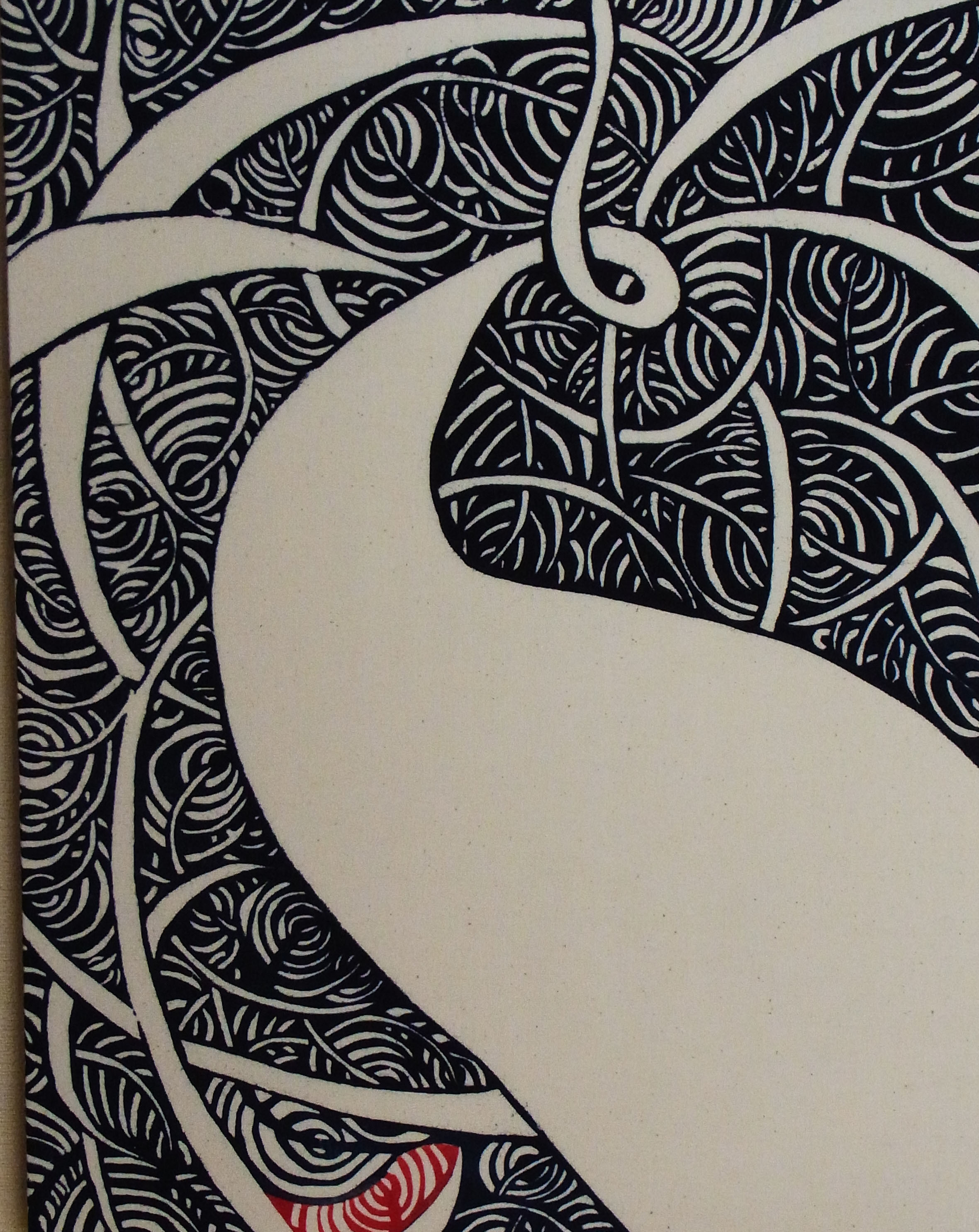 風の軌跡・パネル（黒赤）