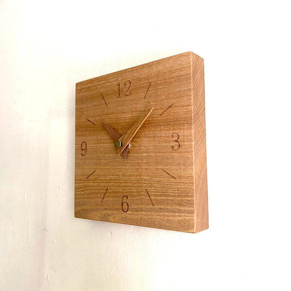 木の時計　KAKU　【タモ材】 6枚目の画像