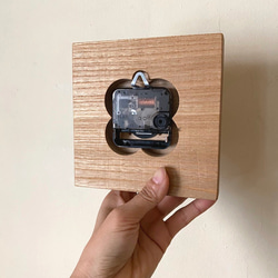 木の時計　KAKU　【タモ材】 4枚目の画像