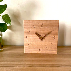 木の時計　KAKU　【タモ材】 2枚目の画像