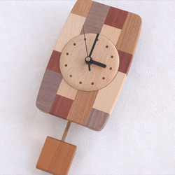 モザイク振子時計（タル型） 2枚目の画像