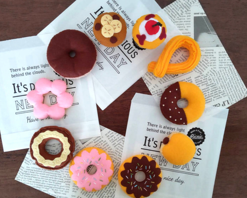 フェルトままごと☆ドーナツ屋さん おもちゃ・人形 キキ 通販