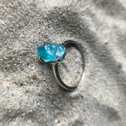 Rough Apatite Ringラフロックアパタイト原石のシルバーリング/sv925 12枚目の画像