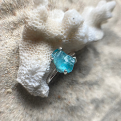 Rough Apatite Ringラフロックアパタイト原石のシルバーリング/sv925 11枚目の画像