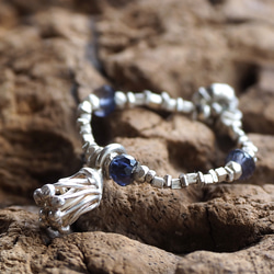 -Botanical charm・Iolite- beads ring 1枚目の画像