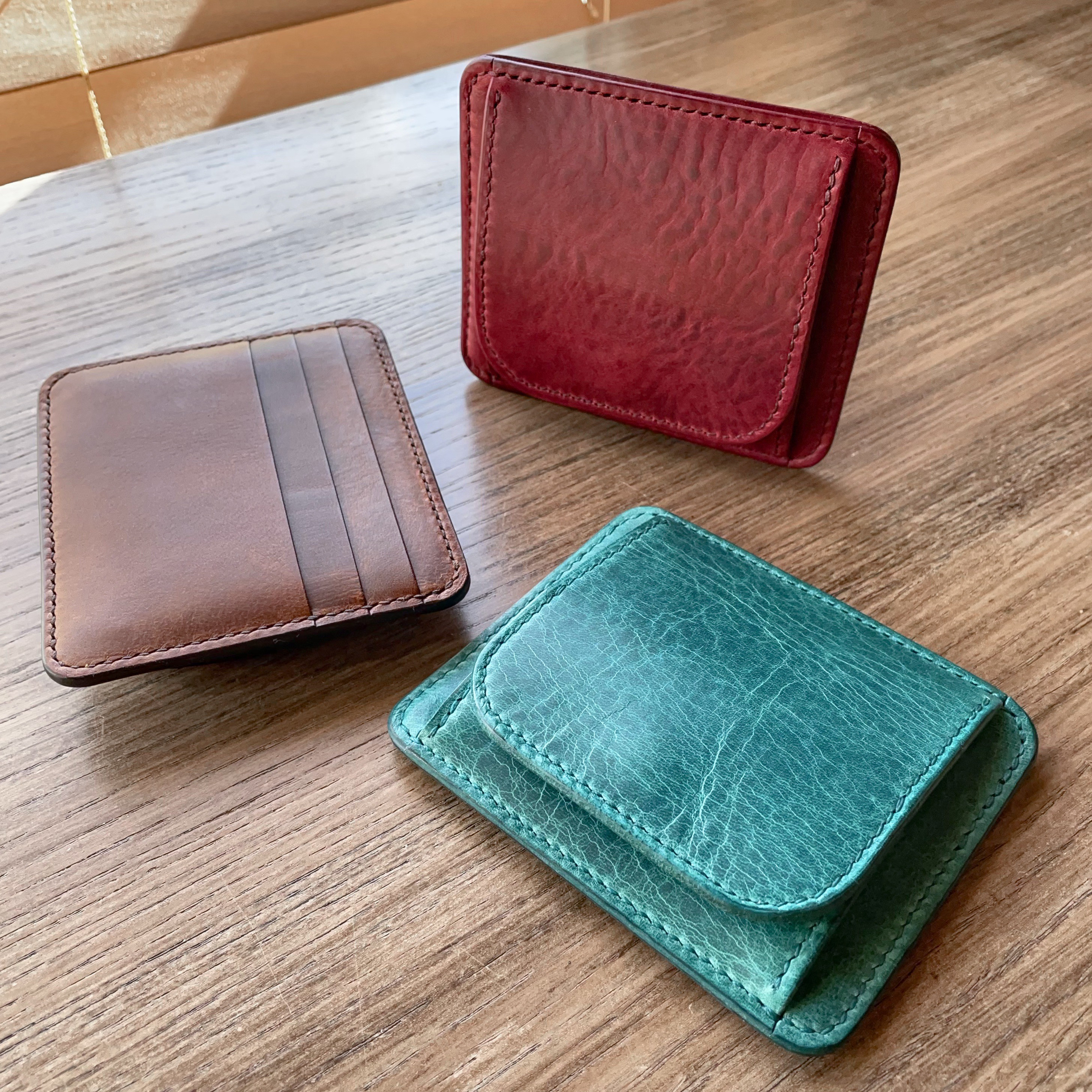 《 小銭 ＆ カード 》ミニマルレザーウォレット（アマゾニア）シンプル財布