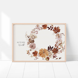 秋の収穫のポスター / i1536 /  秋の紅葉　かぼちゃや名言　水彩画　インテリアポスター 6枚目の画像