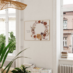 秋の収穫のポスター / i1536 /  秋の紅葉　かぼちゃや名言　水彩画　インテリアポスター 3枚目の画像