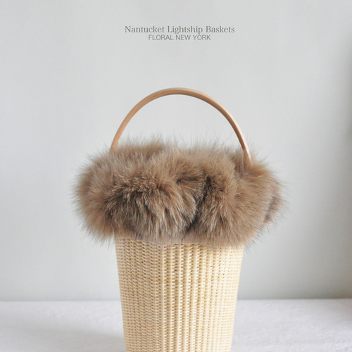 ナンタケットバスケット　カゴバッグ　FOXファーカバー　6〜7インチ対応 ナンタケットバスケット カゴバッグ FOXファーカバー 6〜7インチ対応