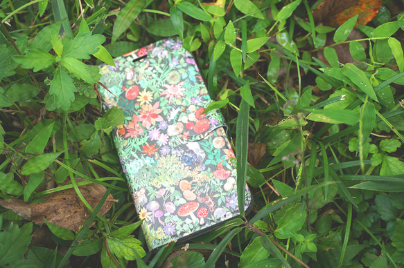 【受注生産】森のきのこiphone手帳型ケース 3枚目の画像