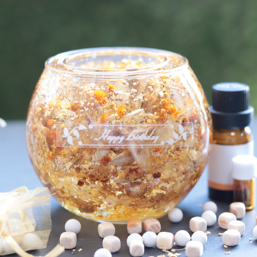 天然石アロマストーン付】「金木犀&シトリンの水中庭園」アロマ