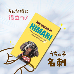 名刺〈ポップstyle〉★犬猫 うちの子 ★100枚入 ★オーダーメイド  ★オフ会の交流に大活躍！ 3枚目の画像
