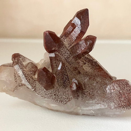 モロッコ タンジール産 レッドクォーツ 赤水晶 カクタス水晶