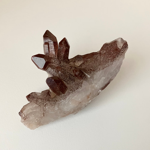 レッドクォーツ Hematoid Quartz モロッコ産 赤水晶 クラスター原石