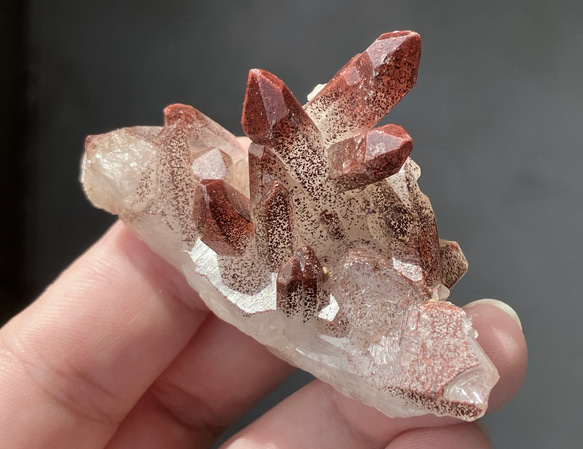 レッドクォーツ Hematoid Quartz モロッコ産 赤水晶 クラスター レッドクォーツ Hematoid Quartz モロッコ産 赤水晶 クラスター