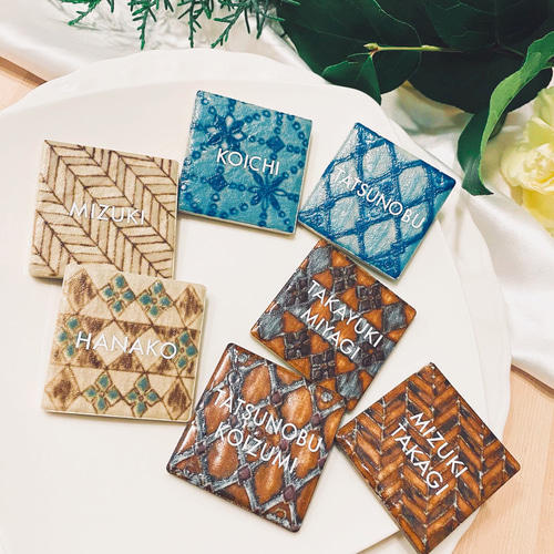 ラスティカタイルの結婚証明書 美濃焼 marriage certificate 立体