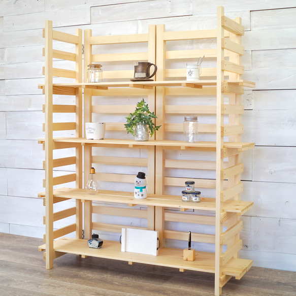 折り畳みシェルフ120 【受注】 棚・シェルフ・ラック 素朴木工