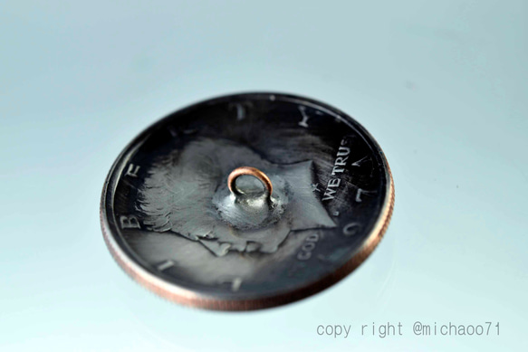 vintage 本物のコイン コインコンチョ　コインボタン（11301-494　）レザークラフト材料 5枚目の画像