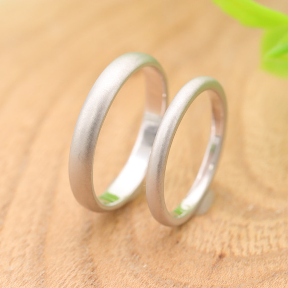 【PT950】プレーン 結婚指輪  ペアリング 3枚目の画像