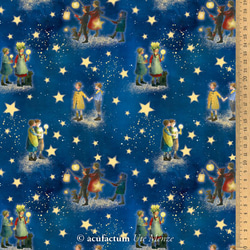 新柄カットクロス！クリスマス生地！『acufactum　アクファクタム　夜の星たち』～約75cm×50㎝でカット済み～ 11枚目の画像