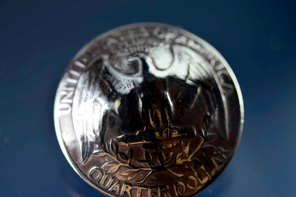 vintage 本物のコイン コインコンチョ　コインボタン（11065-494　）レザークラフト材料 5枚目の画像