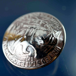 vintage 本物のコイン コインコンチョ　コインボタン（11065-494　）レザークラフト材料 7枚目の画像