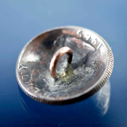 vintage 本物のコイン コインコンチョ　コインボタン（11065-494　）レザークラフト材料 3枚目の画像