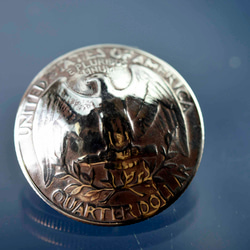 vintage 本物のコイン コインコンチョ　コインボタン（11065-494　）レザークラフト材料 1枚目の画像