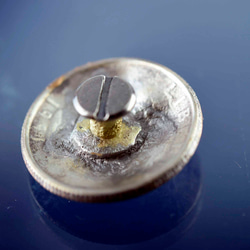 vintage 本物のコイン コインコンチョ　コインボタン（11071-494　）レザークラフト材料 3枚目の画像