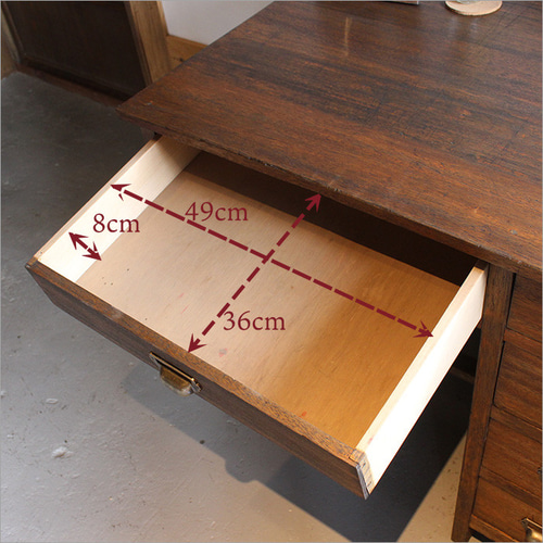 アンティーク ワークデスク 無垢材 パソコンデスク 木製 書斎机 PC